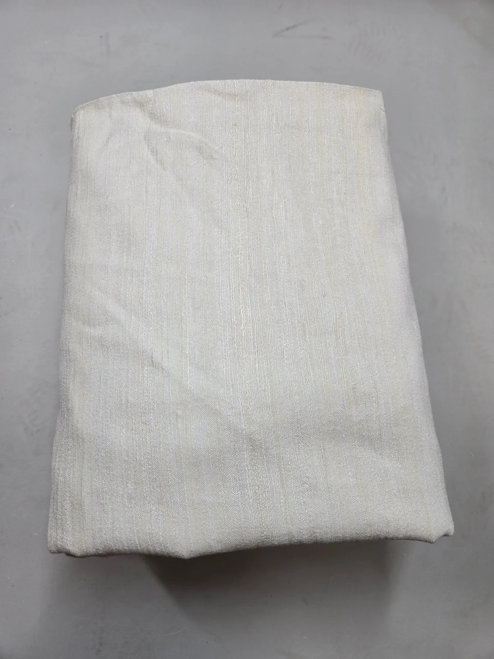 QUINCE Set Of 2 48x84 Raw Silk Curtains Ivory 9028